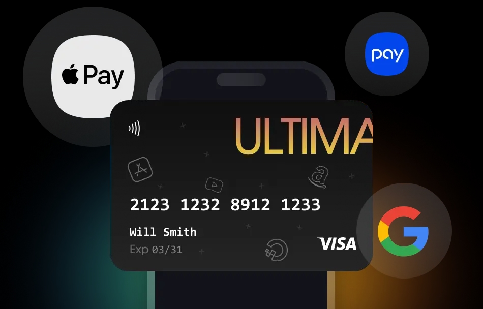 Ultimate Card for Apple Pay & Google Pay & Samsung Pay